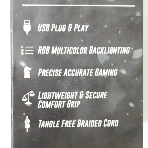 ALTEC LANSING GM300 BLACK RGB 8 BUTTON ERGONOMIC GAMING MOUSE NWT - Picture 4 of 7